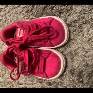 Pink puma sneakers